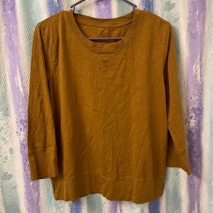 Preswick and Moore camel 3/4 sleeve top